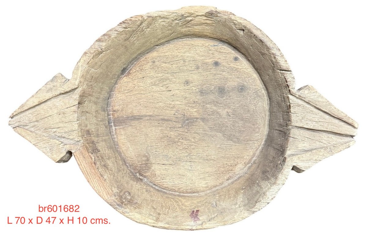Large vintage teak bowl