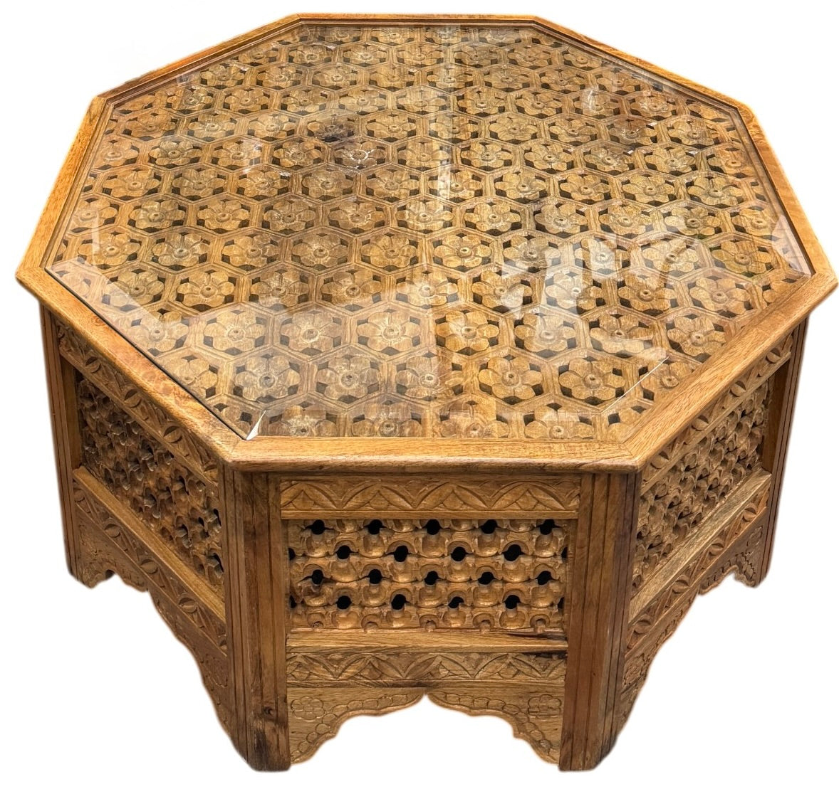 Carved coffee table