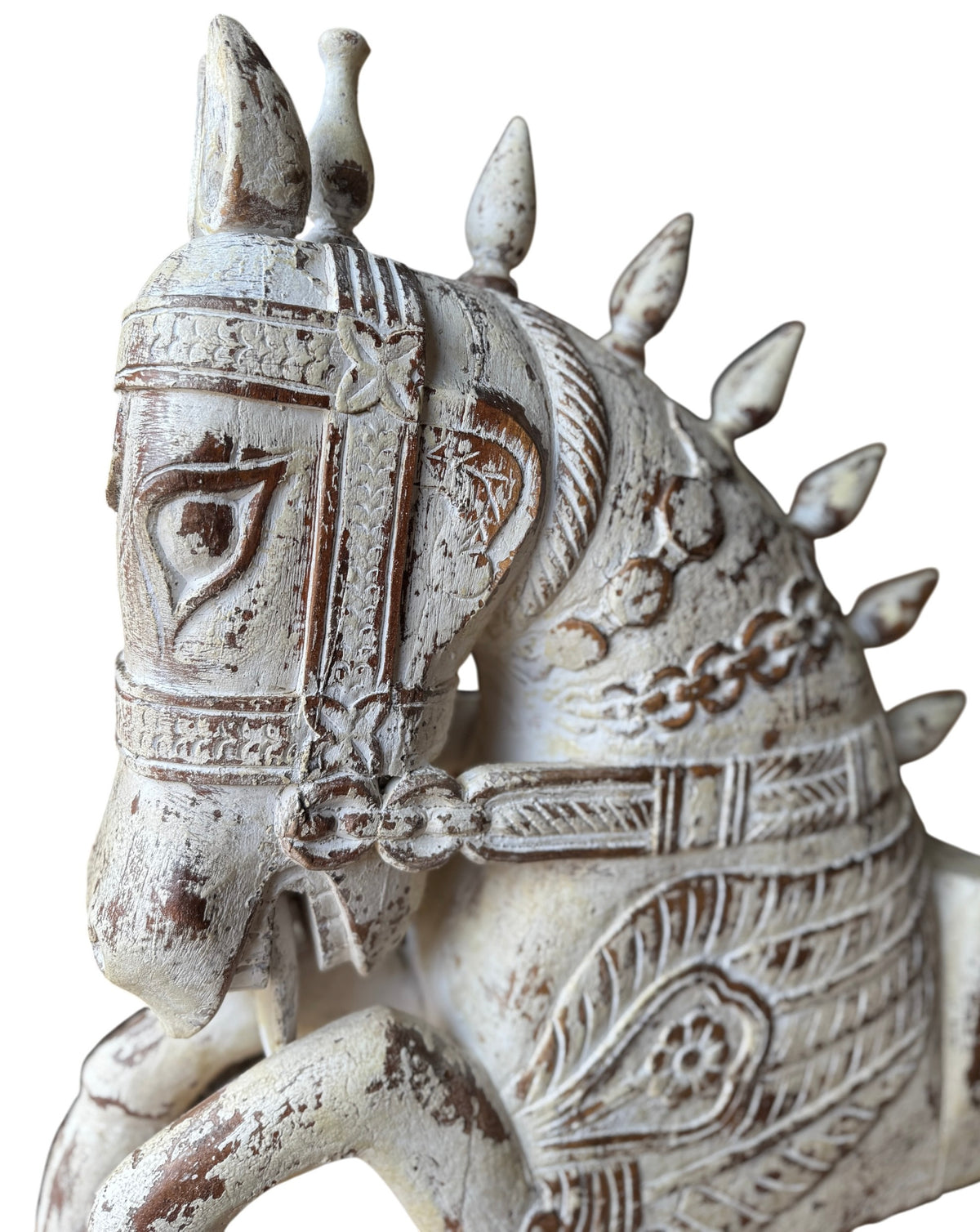 Large wooden horse decor