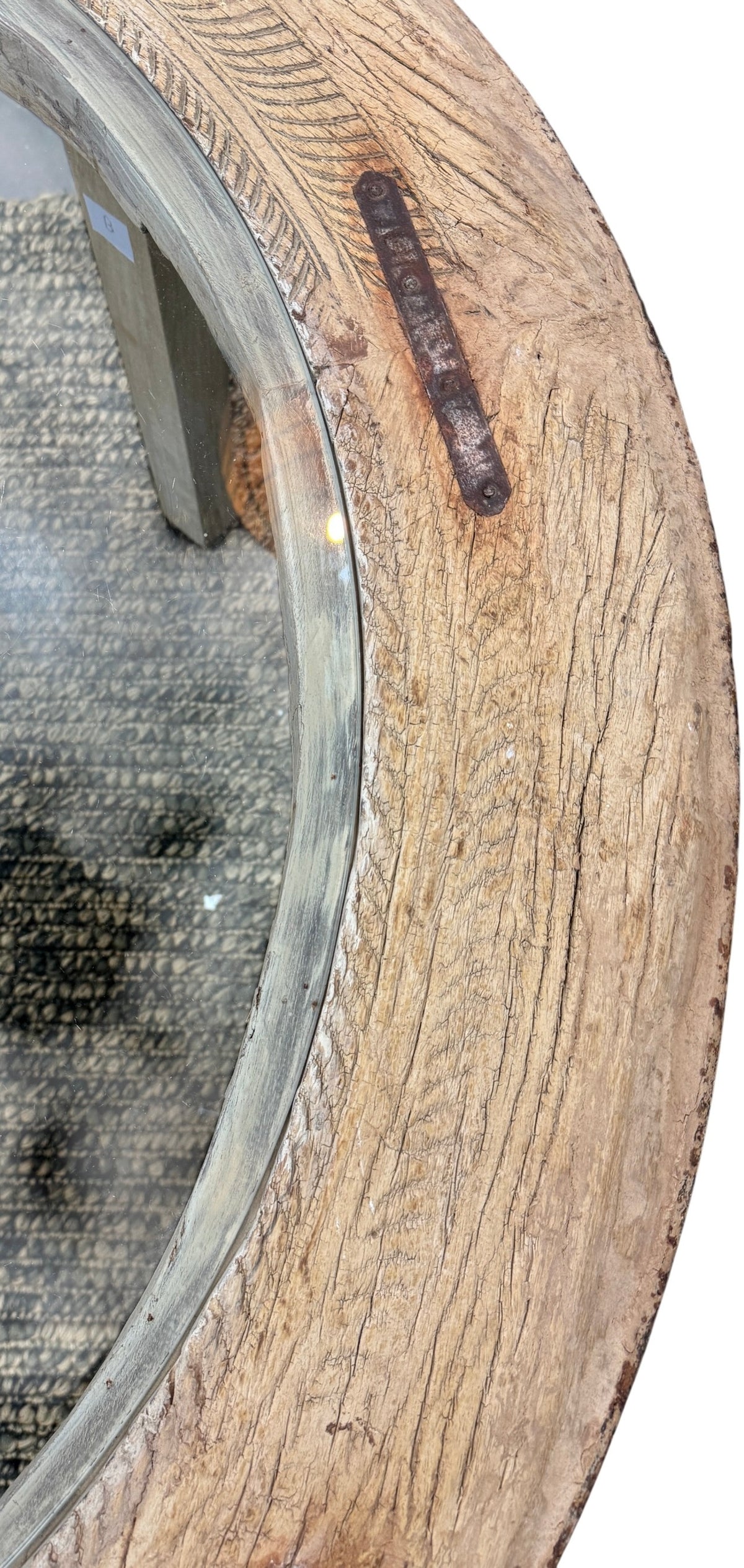 Cart wheel dining table