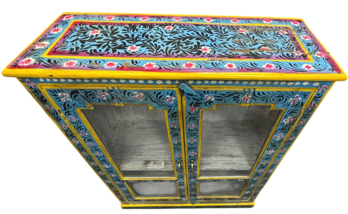 Vintage glass door cabinet