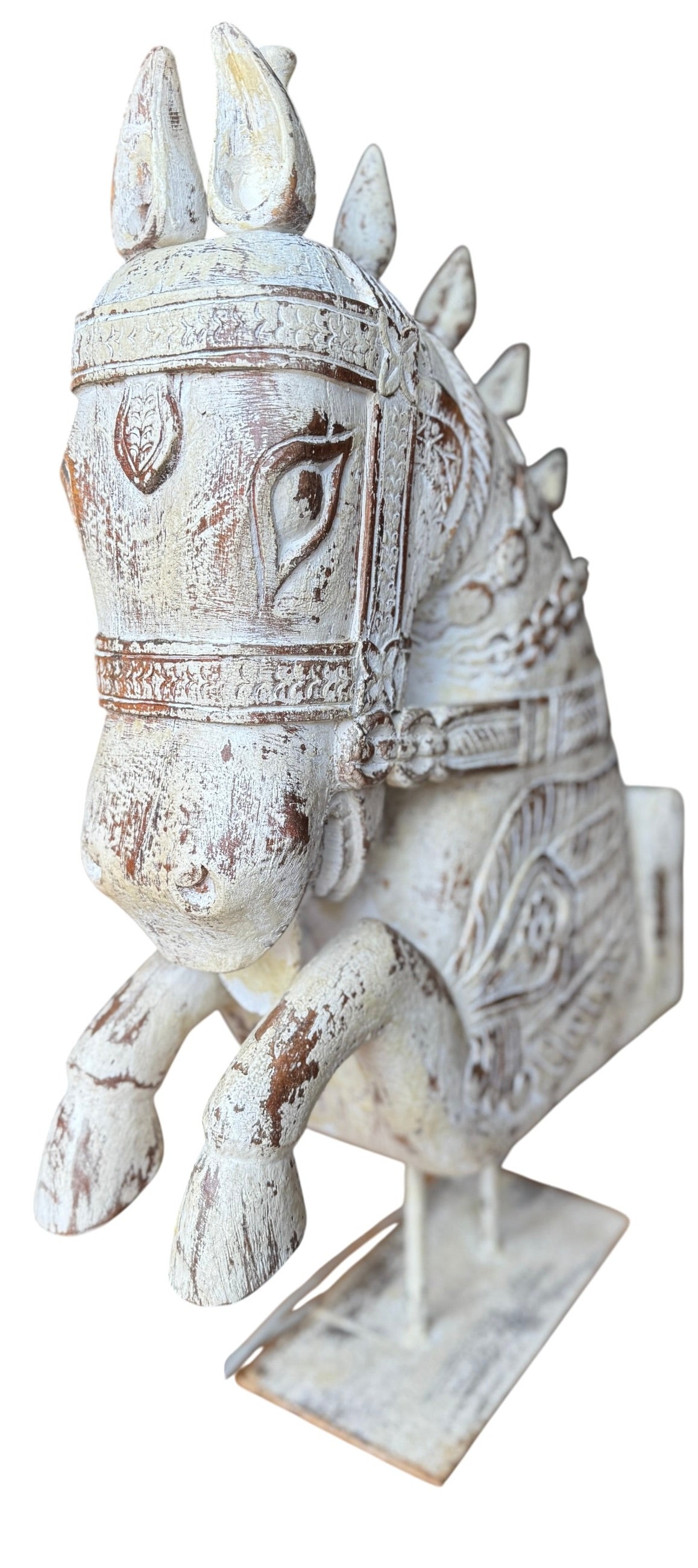 Large wooden horse decor