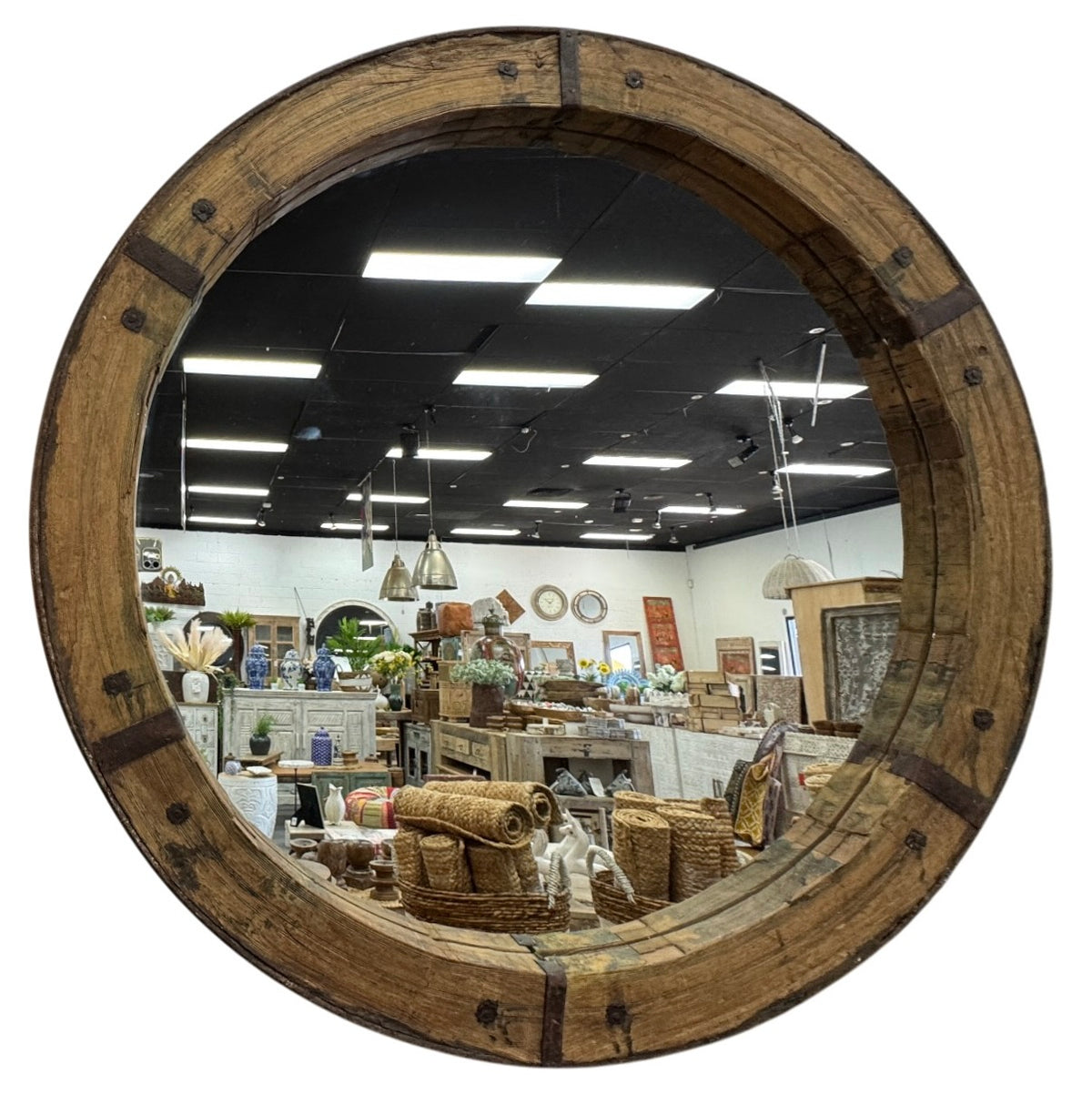 Cart wheel mirror