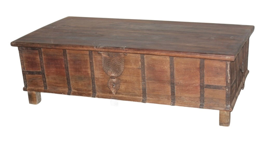 Rustic coffee table with storage