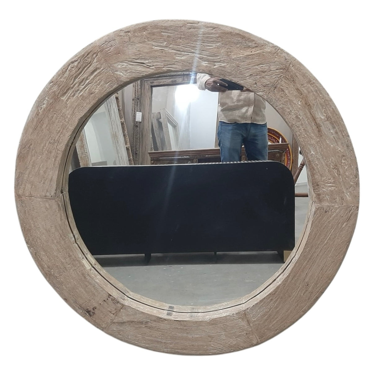 Vintage wheel mirror