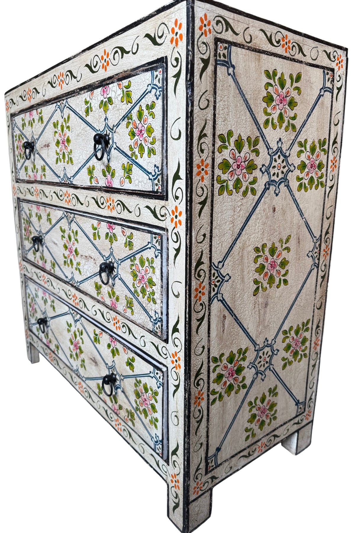 Hand-painted chest of drawer