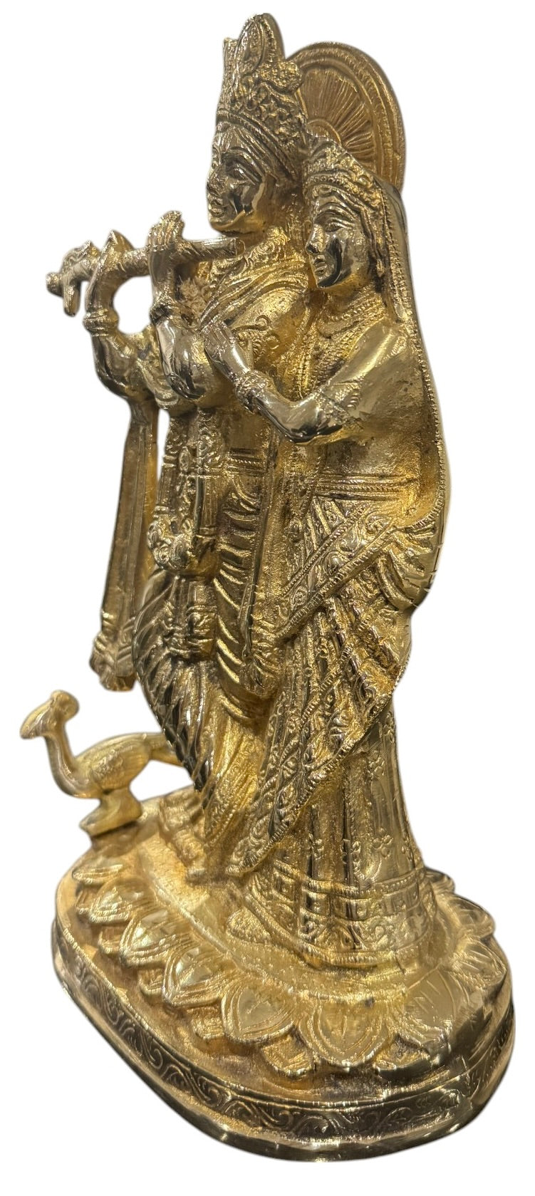 Radha Krishna brass statue