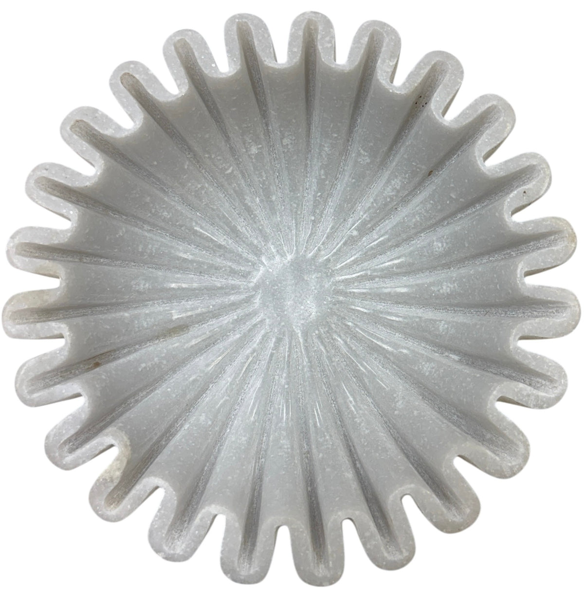Ruffled marble bowl