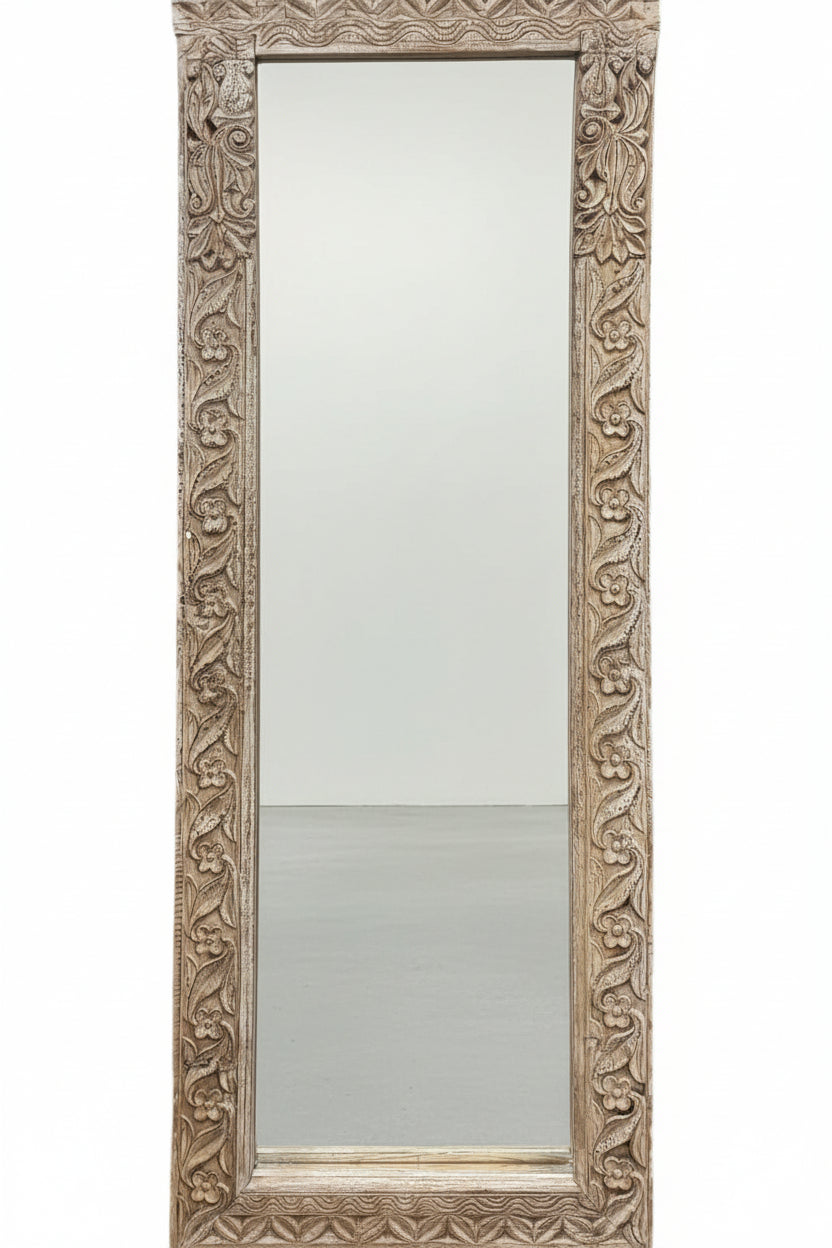 Carved long mirror