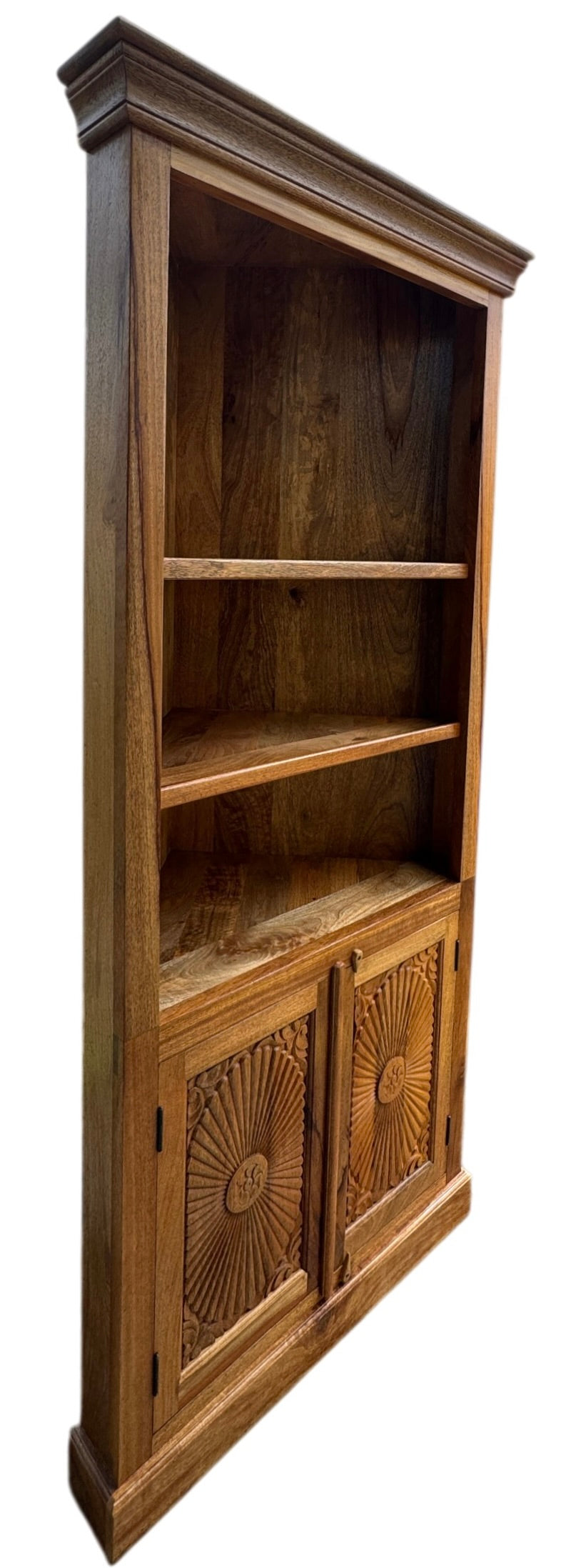 Corner timber cabinet / display unit