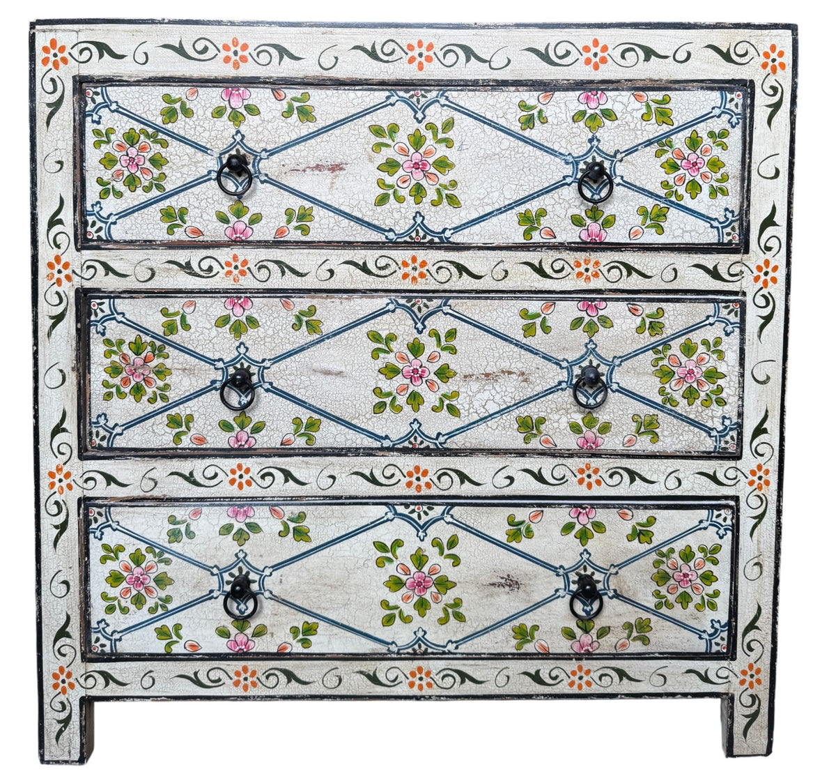 Hand-painted chest of drawer