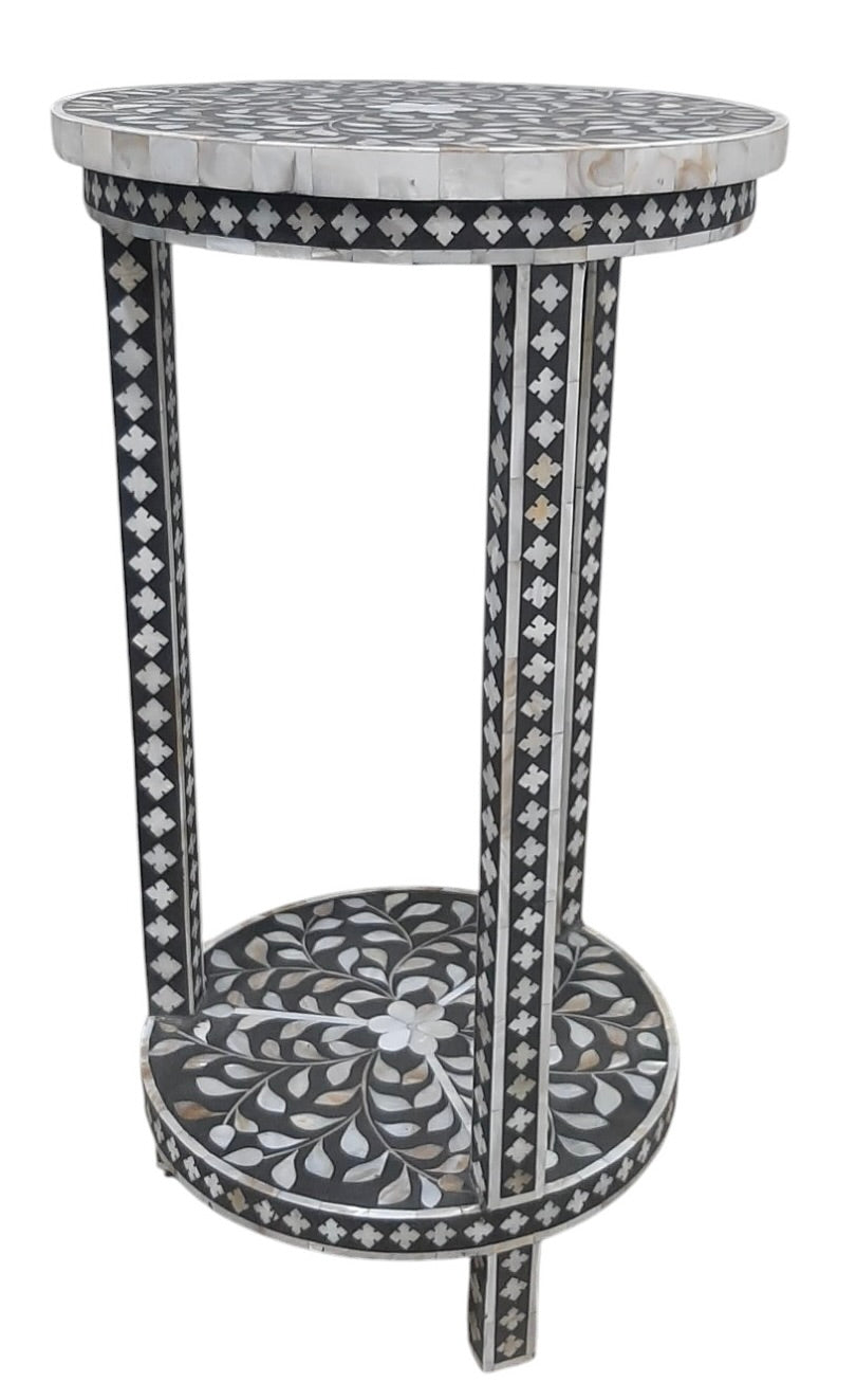 Round inlay sidetable