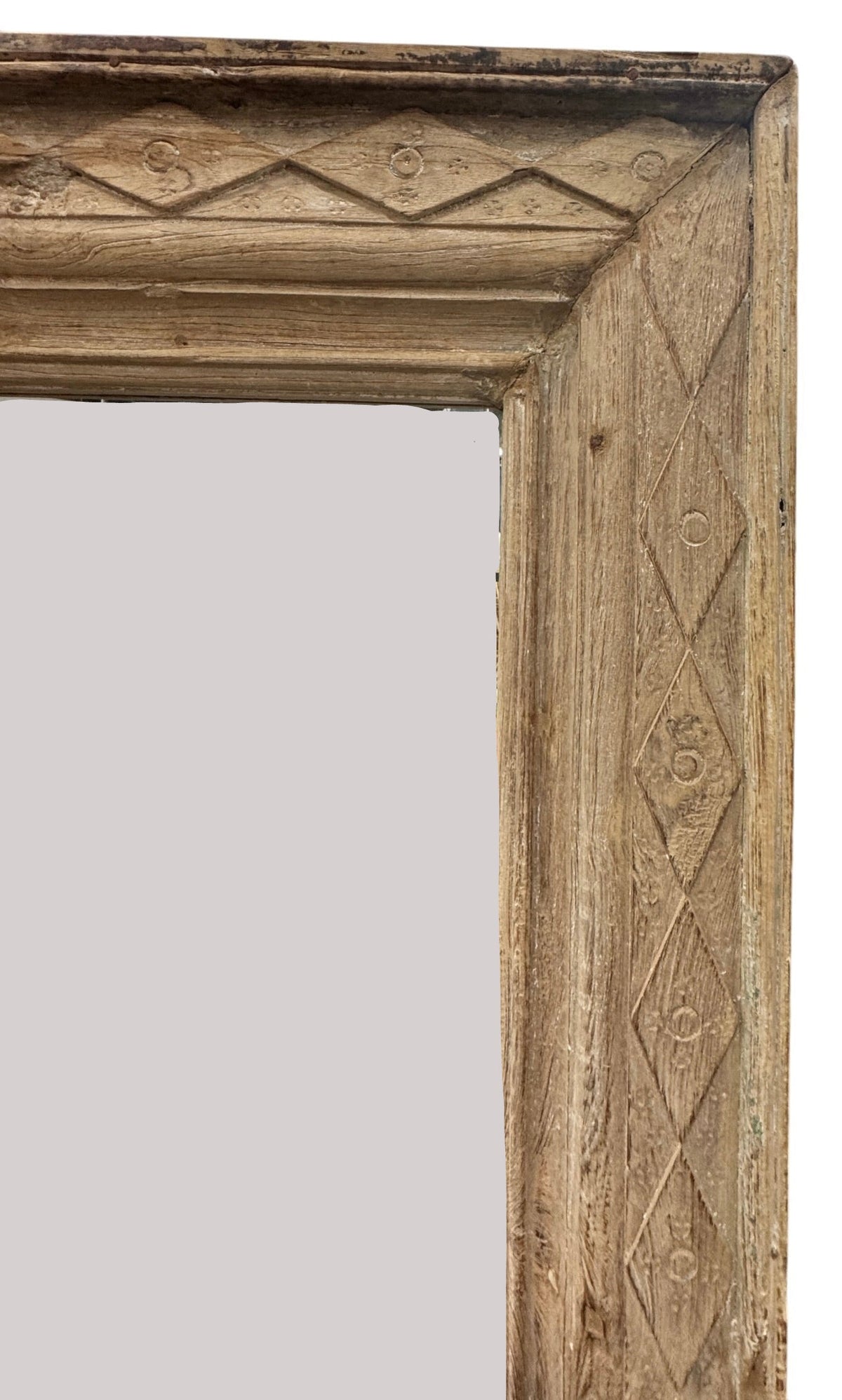 Teak narrow mirror