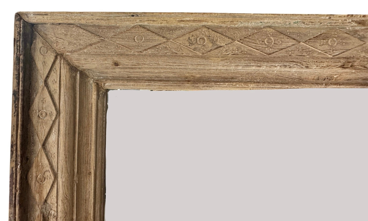 Teak narrow mirror