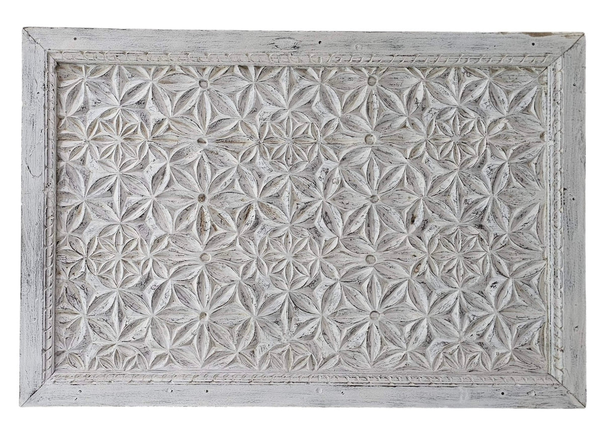 Old teak wall panel