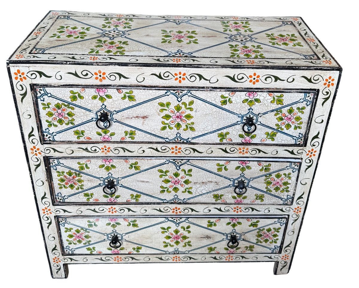 Hand-painted chest of drawer