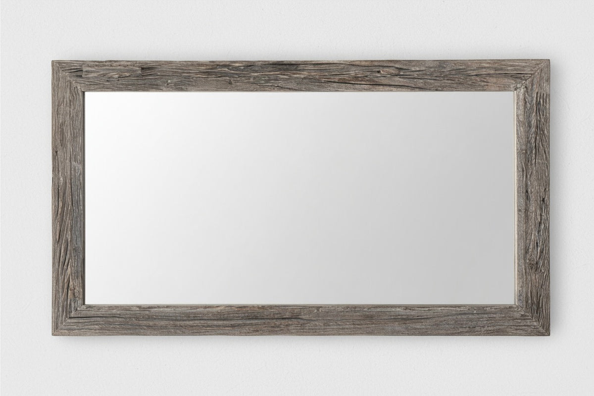 Extra large teak root mirror