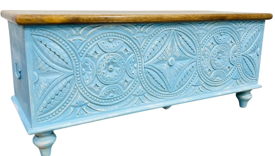 Carved blanket box