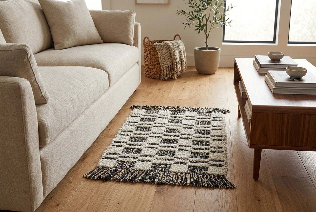 Handwoven floor mat