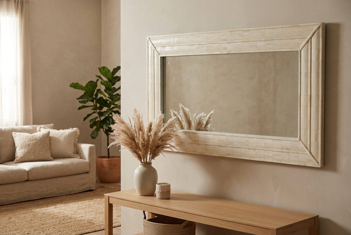 Bone inlay mirror