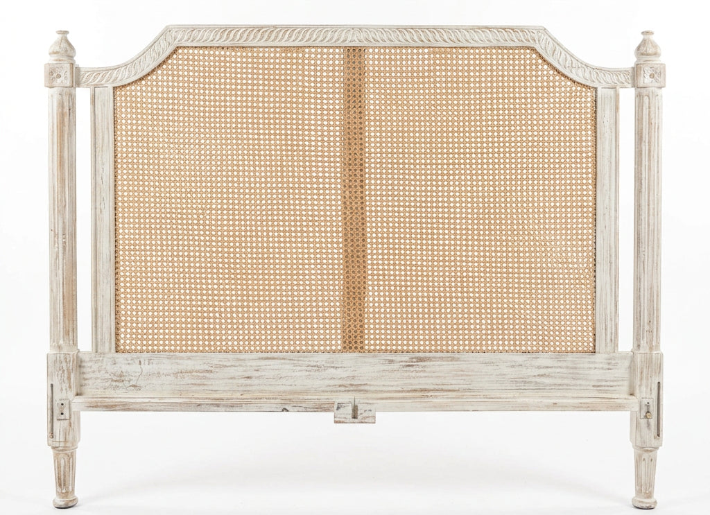 rattan timber bedhead
