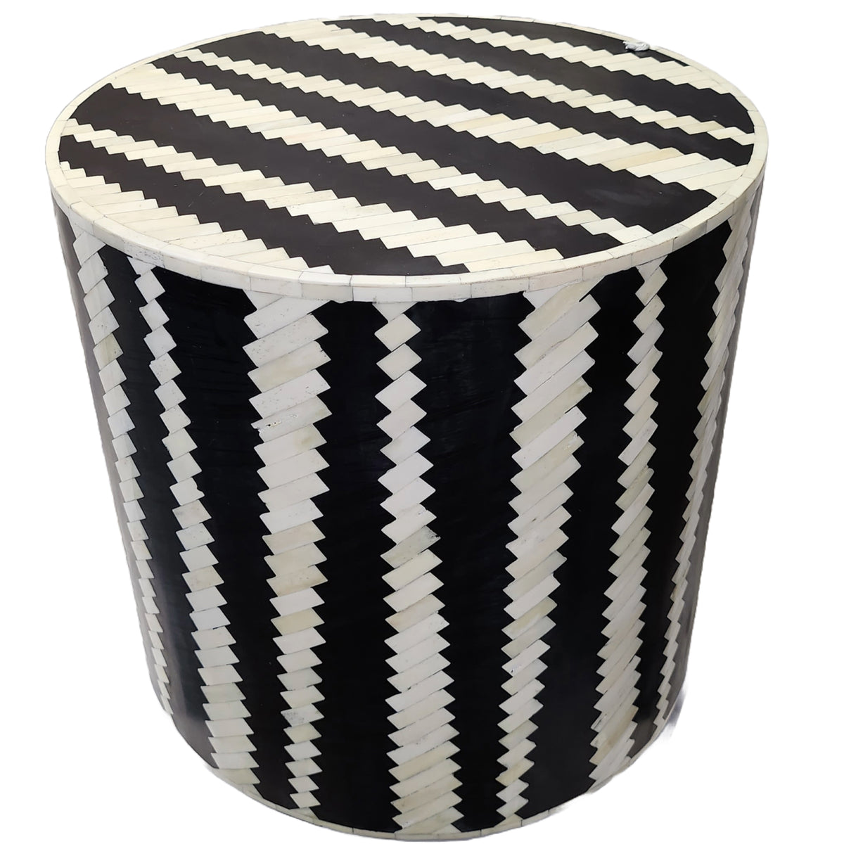 Bone Inlay Side Stool