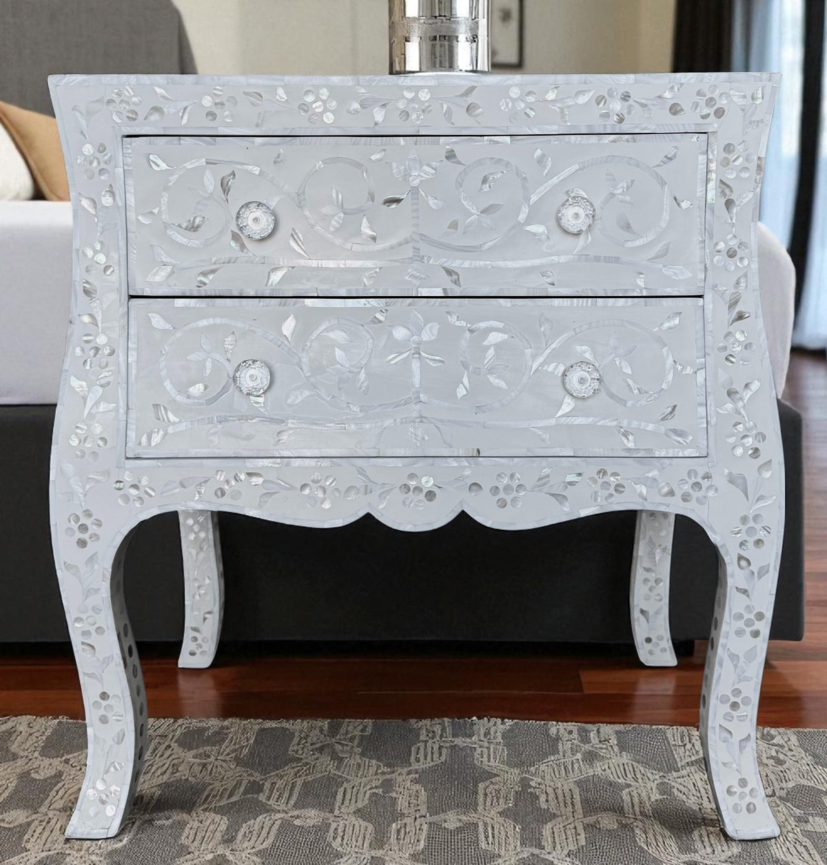 Mother of pearl bedside