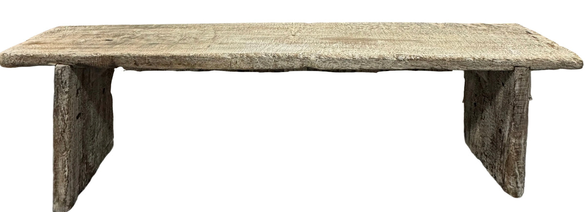 Ultra narrow long rustic bench