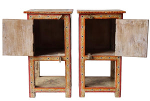 Handpainted bedside / sidetable