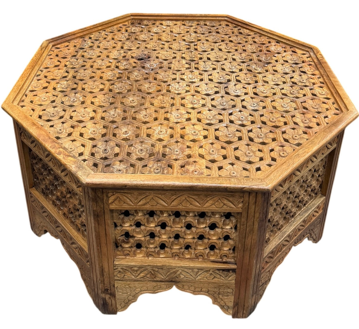 Carved coffee table