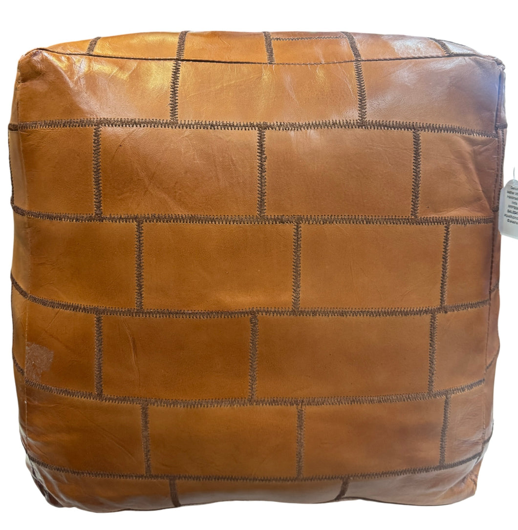 Quality leather ottoman