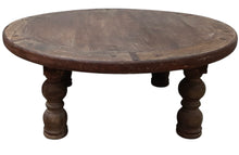 Round camel cart coffee table large