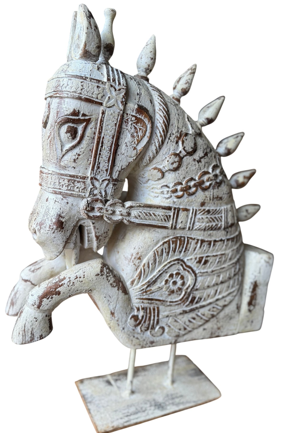 Large wooden horse decor