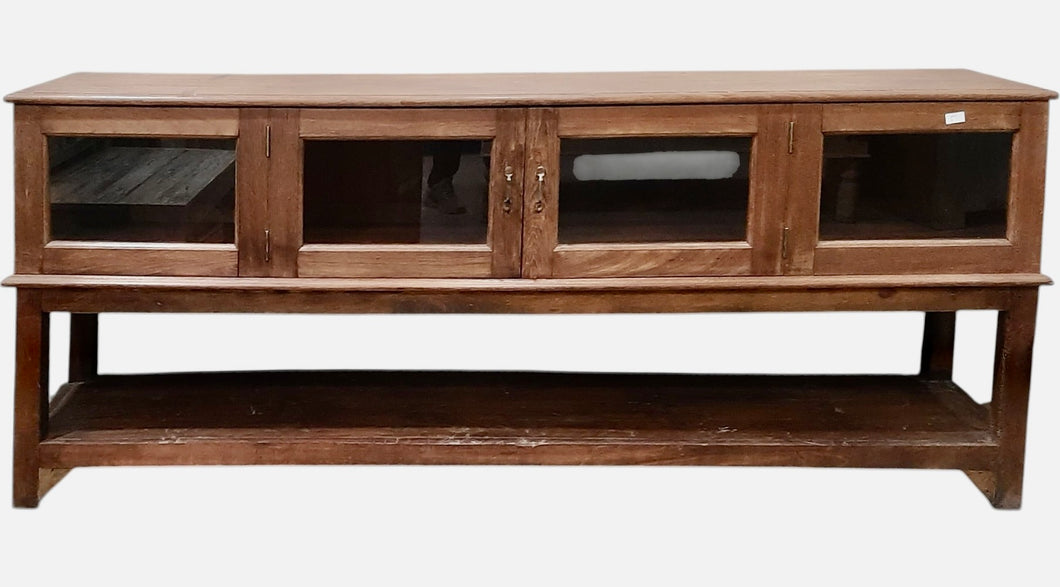 Glass timber display console