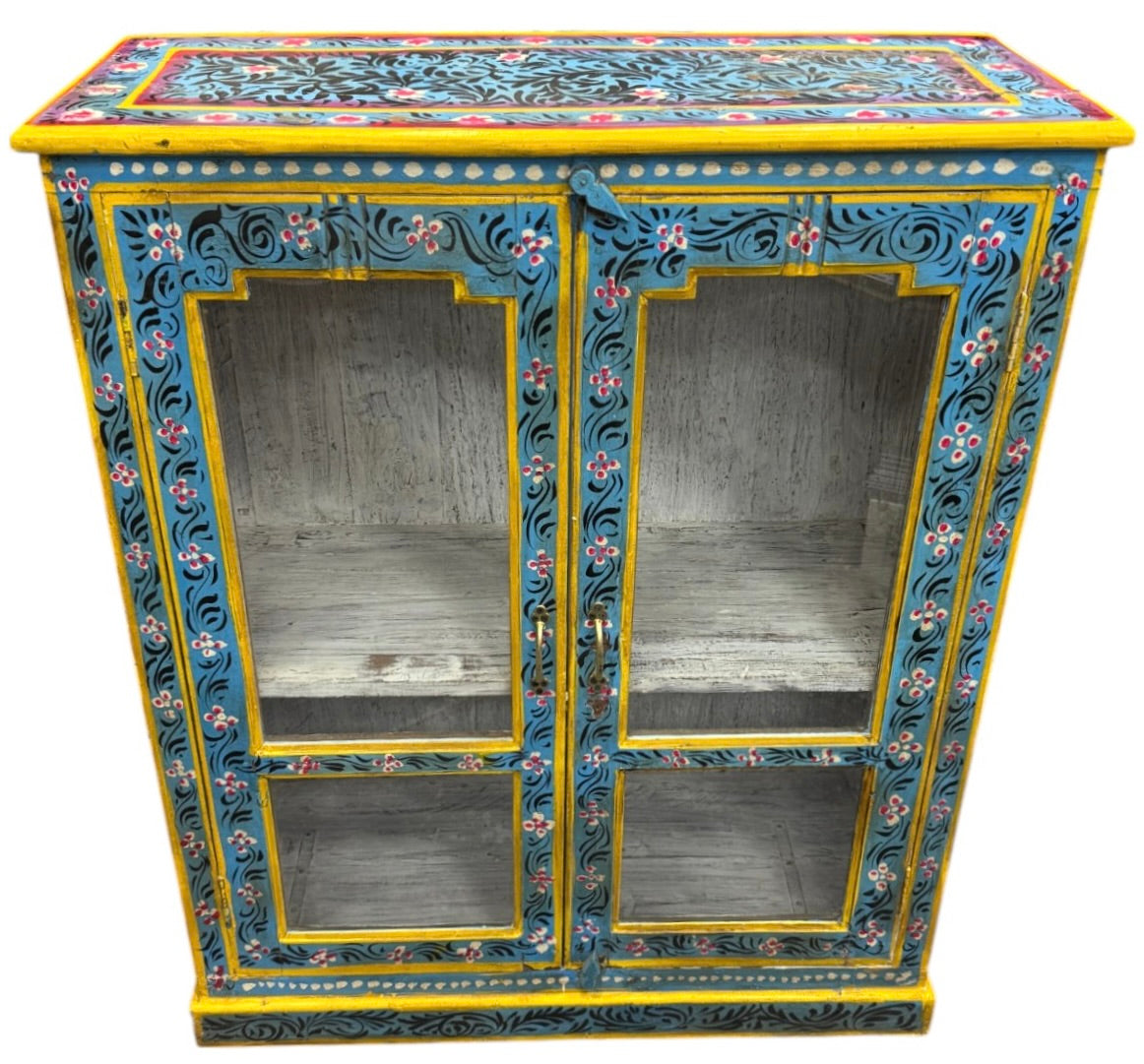 Vintage glass door cabinet