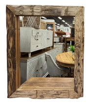 Rustic teak root mirror