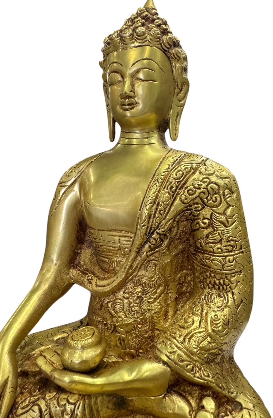 Buddha brass statue carved