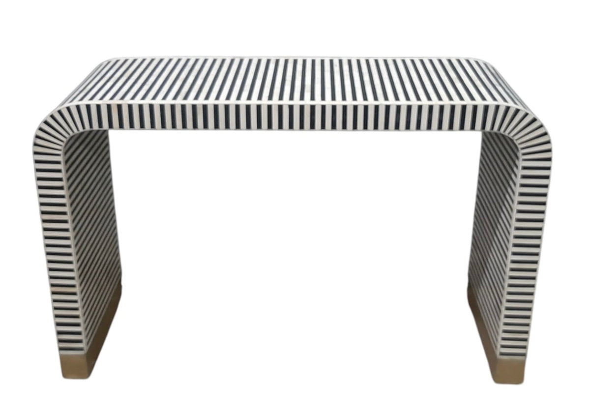 Bone inlay narrow console