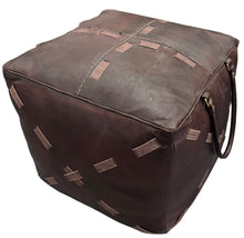 Premium leather large ottoman