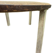 Cart wheel dining table