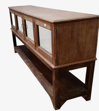 Glass timber display console