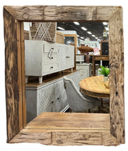Rustic teak root mirror