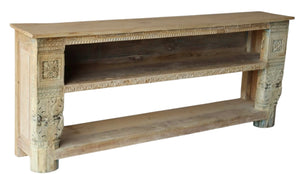 Unique console teak wood