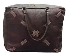 Premium leather large ottoman