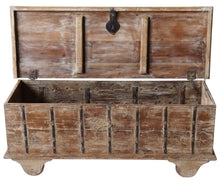 Rustic teak blanket box
