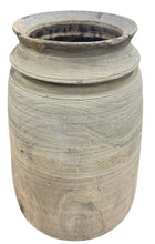 Old wooden pot
