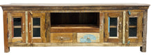 Reclaimed wood t v unit