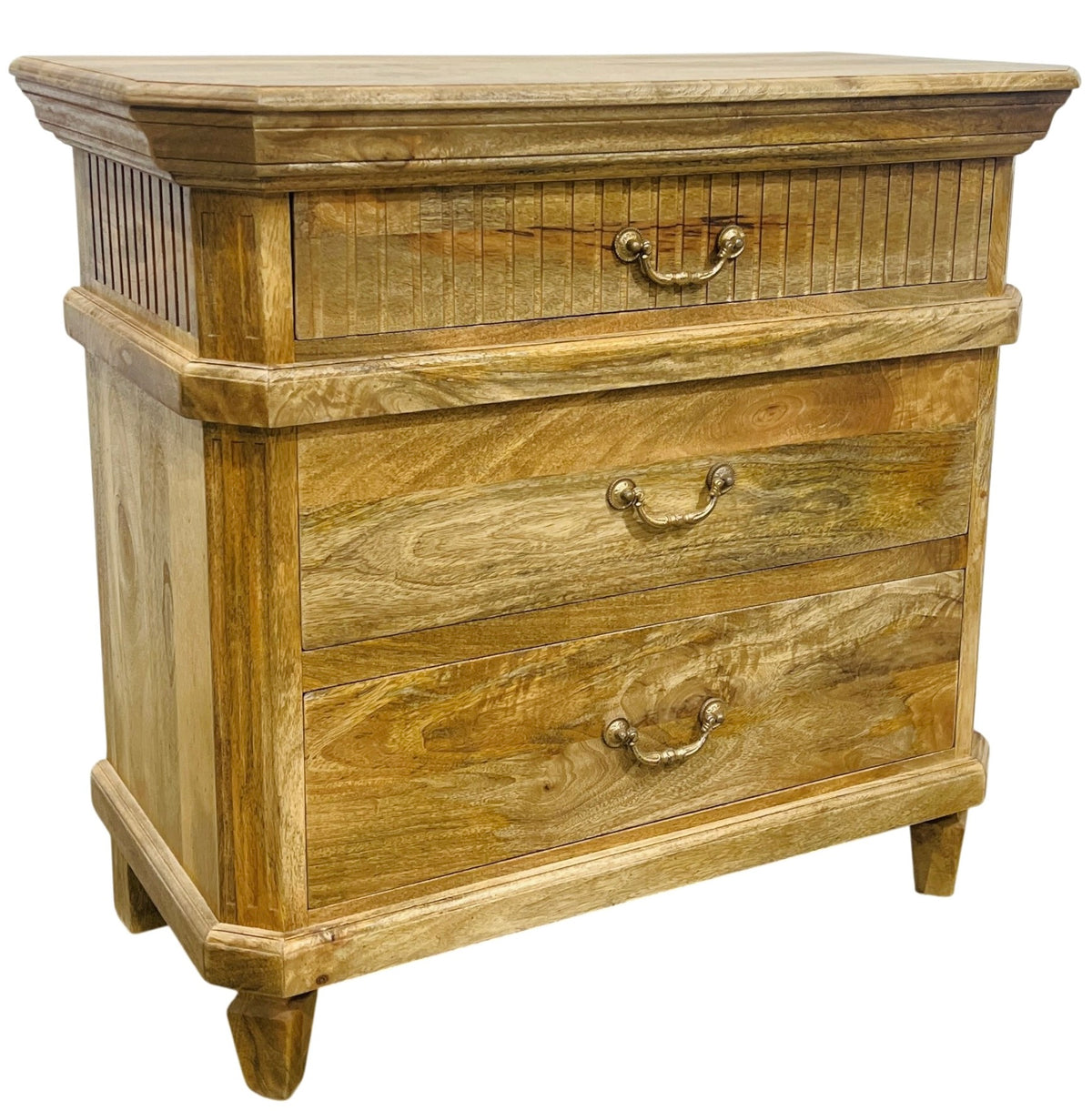 3 drawer large bedside / sidetable