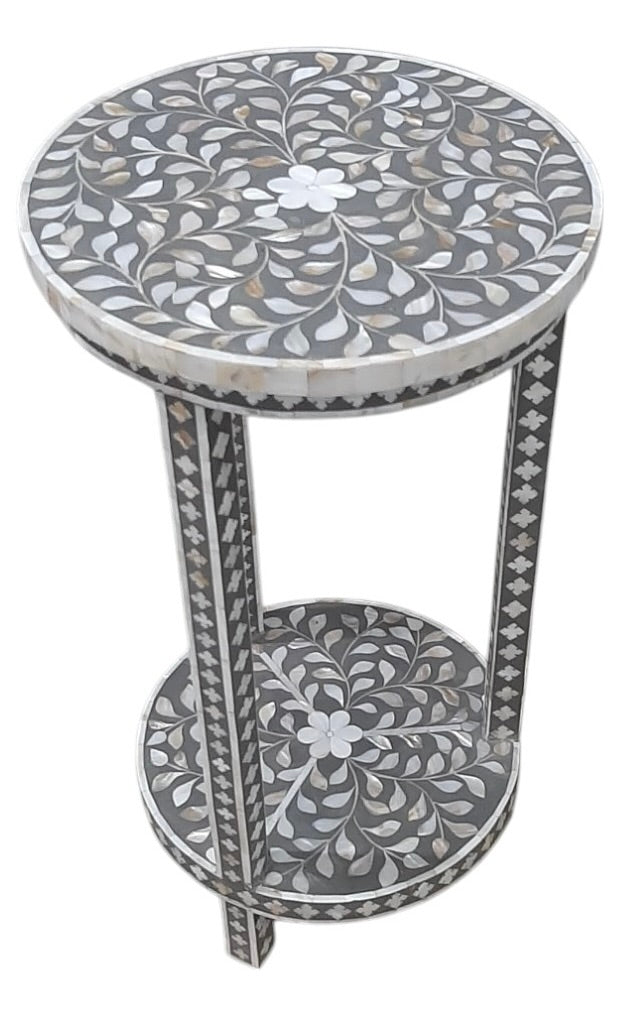 Round inlay sidetable