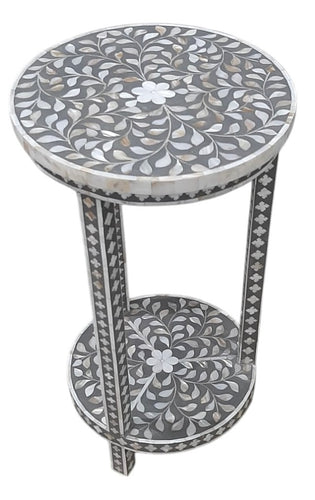 Round inlay sidetable